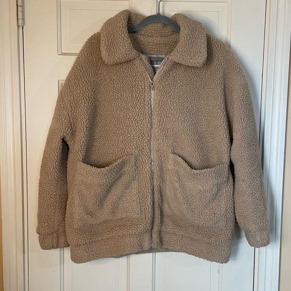 Show Me Your Mumu Cordelia Teddy Jacket Brown/Tan Size Small Warm Cozy Outdoors - Picture 8 of 8